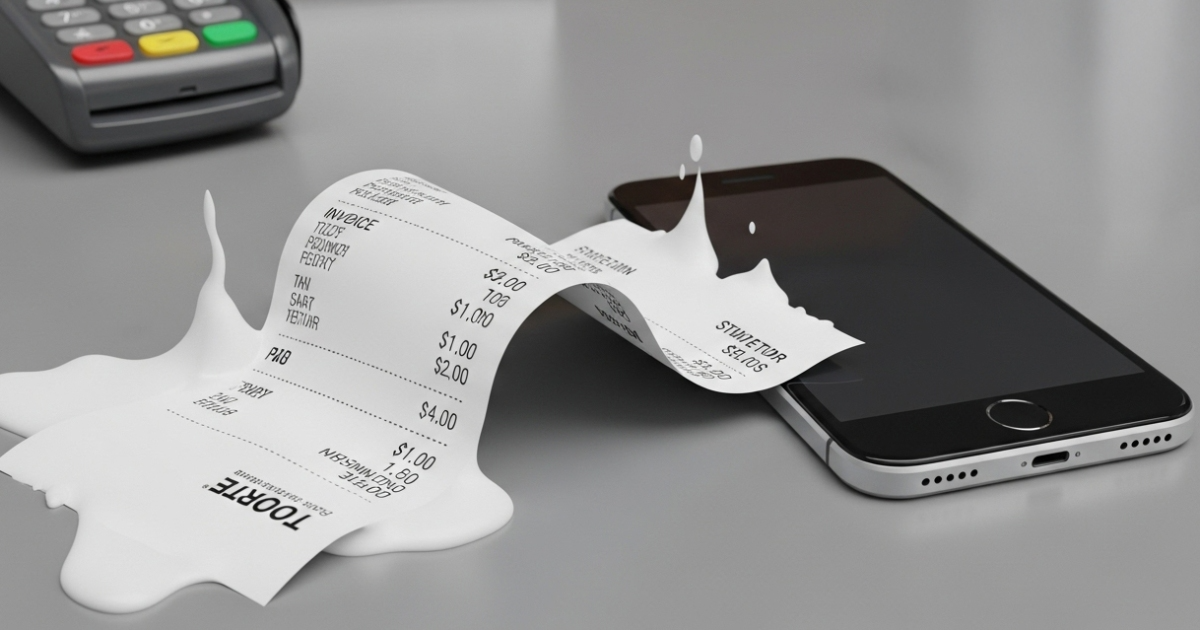 Ilustrasi invoice pembelian ponsel meleleh - NEXT Indonesia Center