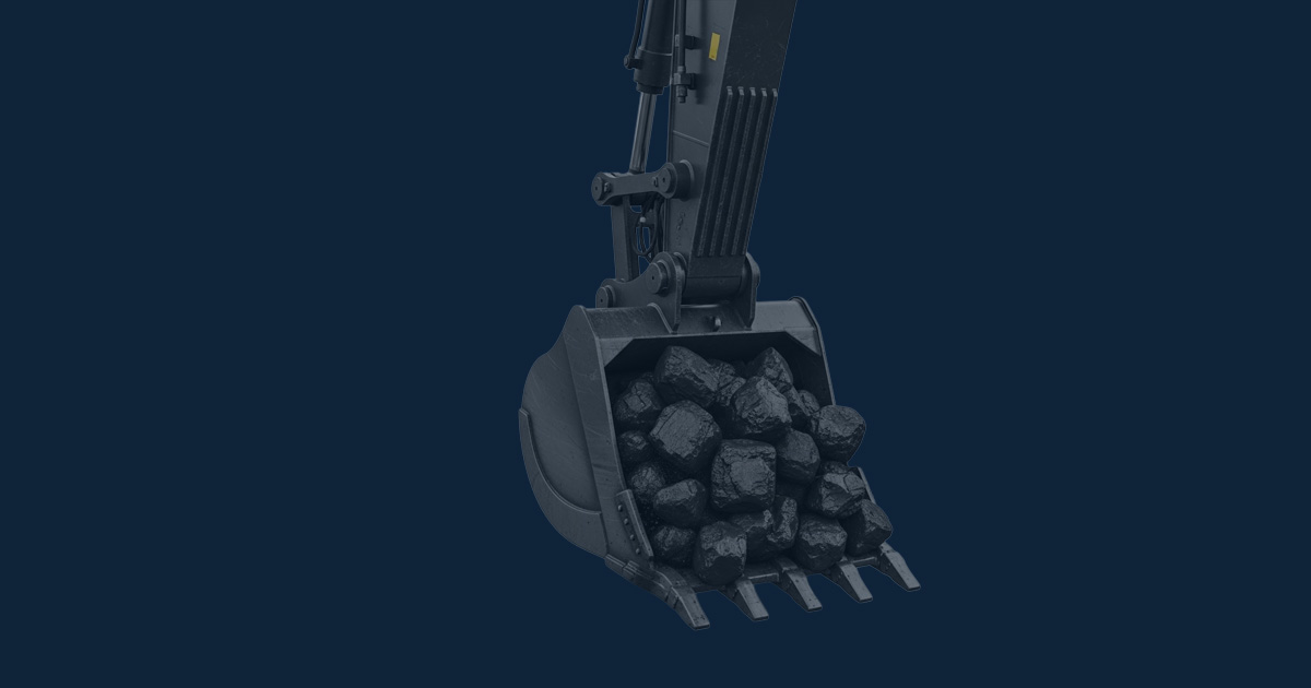 Ilustrasi ekskavator mengeruk batu bara - NEXT Indonesia Center