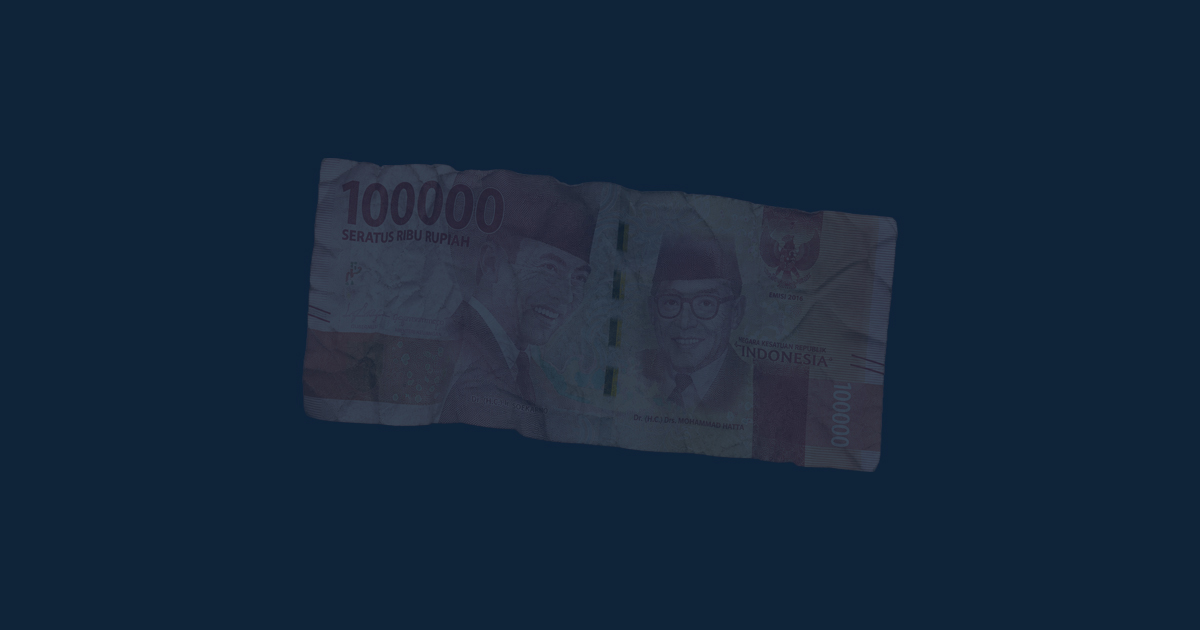 Ilustrasi uang 100 ribu Rupiah lecek - NEXT Indonesia Center
