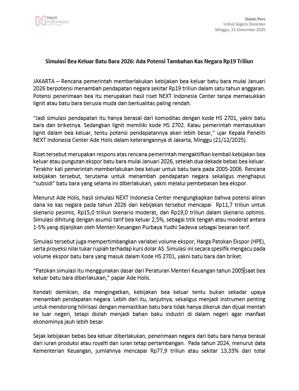 Siaran pers NEXT Indonesia Center Simulasi Bea Keluar Batu Bara 2026.png