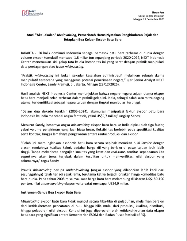 Press Release_ Akal-akalan Misinvoicing Batu Bara_NEXT Indonesia Center.png